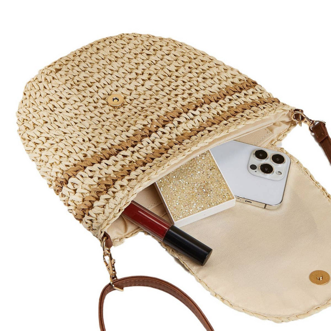 PASTORAL CLAMSHELL WOVEN BAG