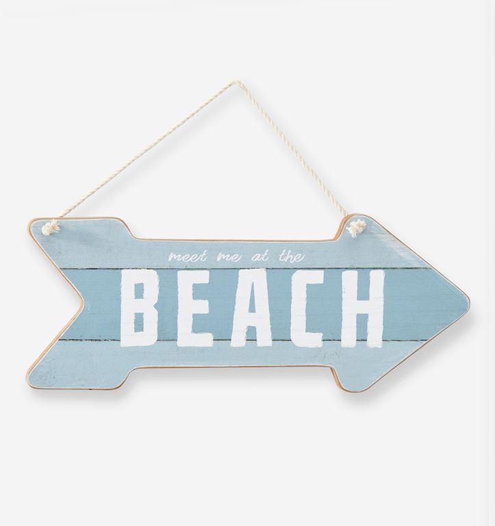 Sign Meet Me at the Beach Arrow Sign