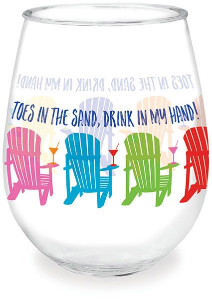 Acrylic Stemless Wine Glass