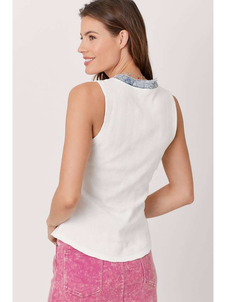 Mystree Sleeveless Henley