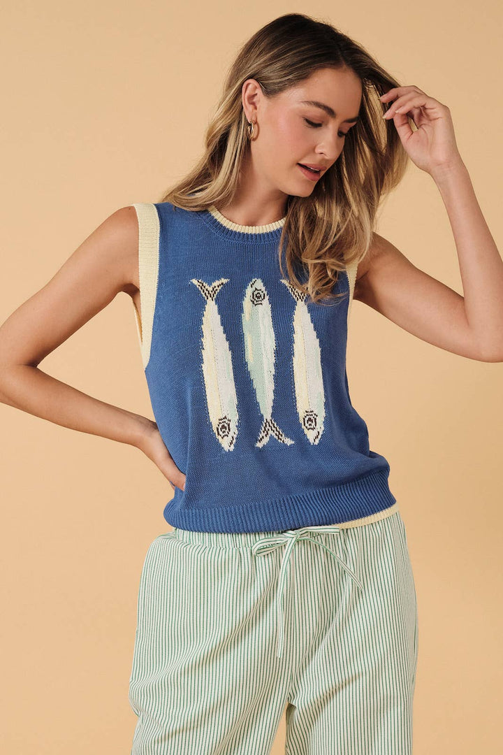 3 Fish Sweater Vest