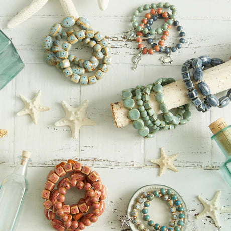 Coastal Clay Large Bead Bracelet