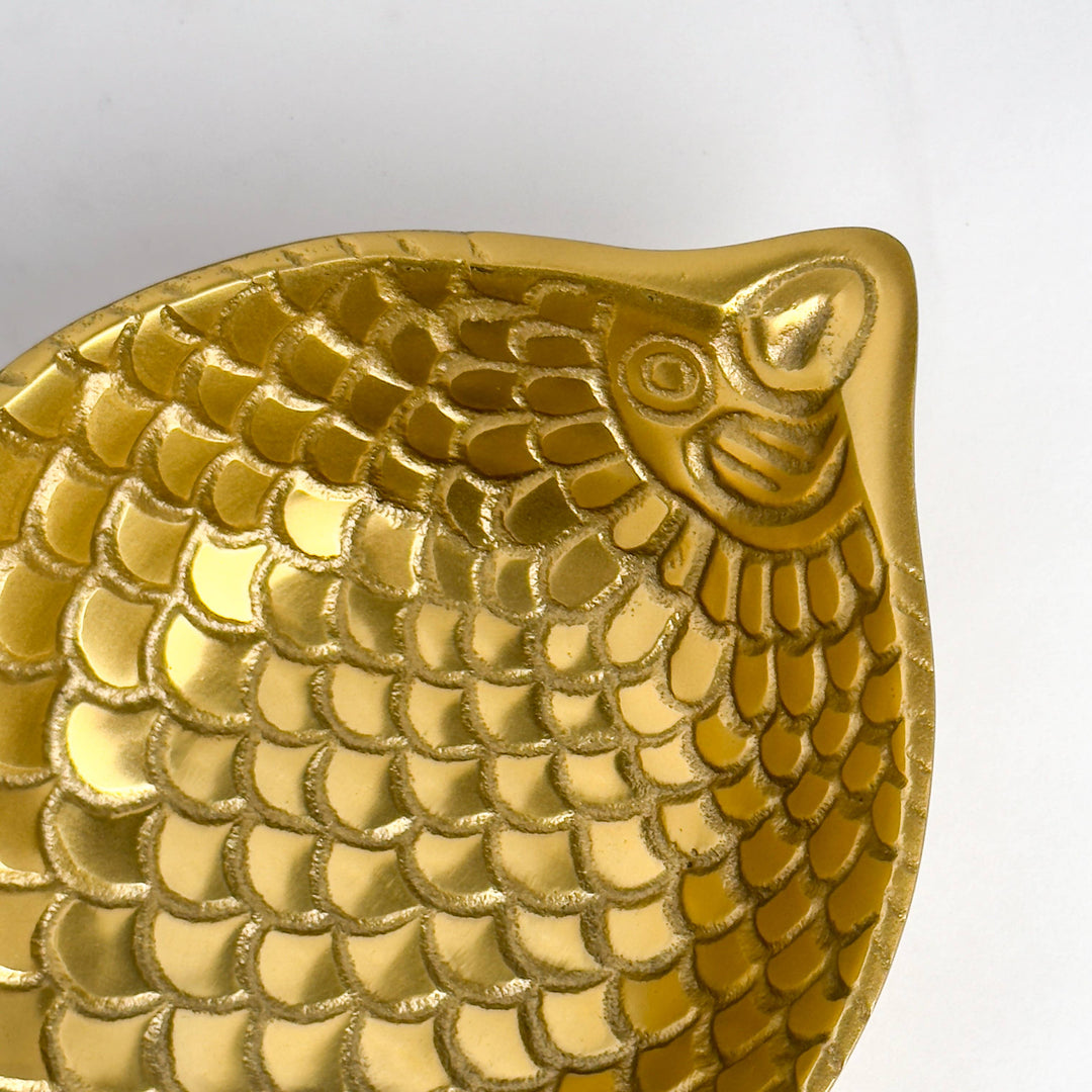 Etched Gold Fish Bowl