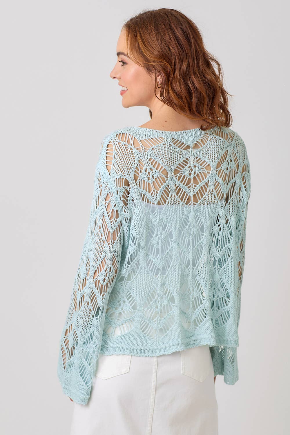 Crochet Knit Sweater Top