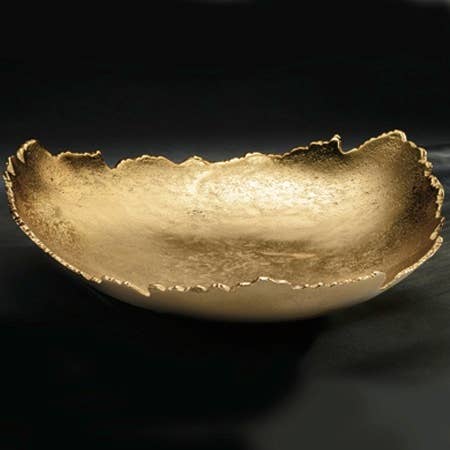 Golden Torn Texture 3-Point Bowl
