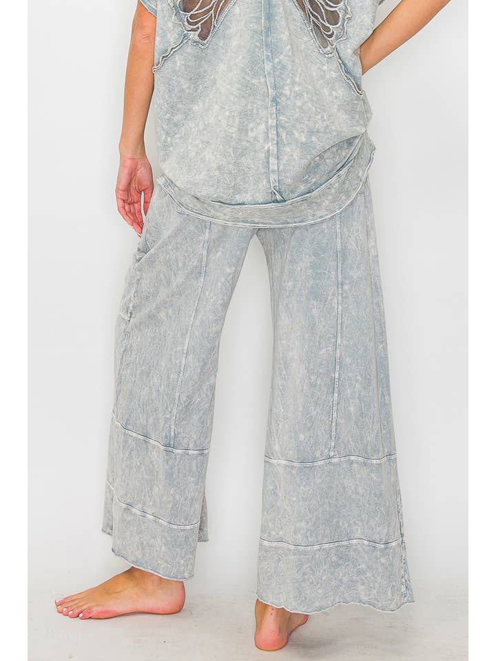 Mineral Wash Cropped Pants