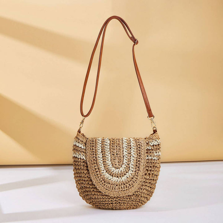 PASTORAL CLAMSHELL WOVEN BAG