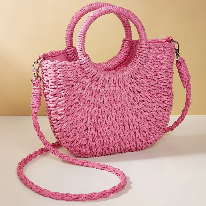 Small Straw Crossbody Bag