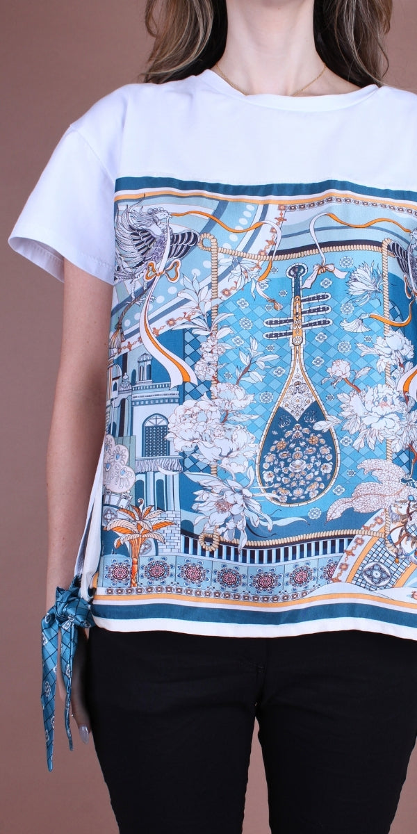 Gigi Moda Foulard Cotton Top