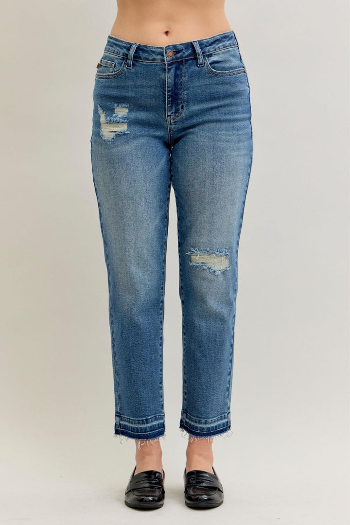 Judy Blue Patch and Distress Jean