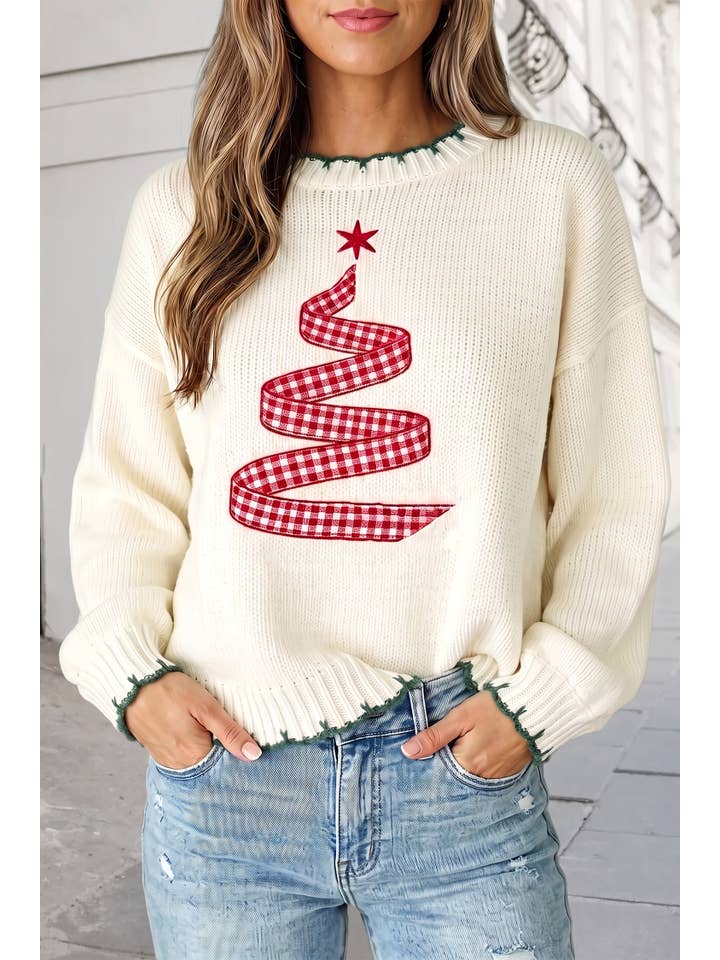 Ribbon Tree Sweater