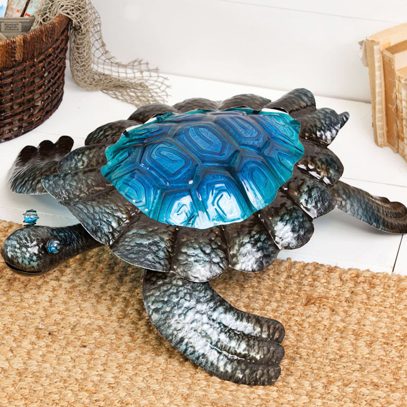 Metal and Glass Indoor/Outdoor Grande Turtle