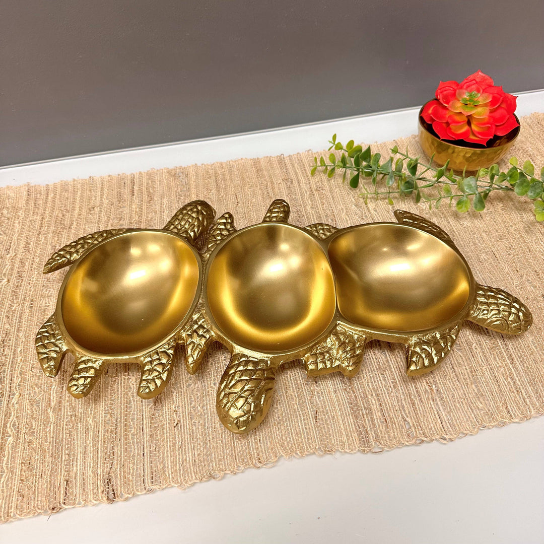 Golden Sea Turtle Tray