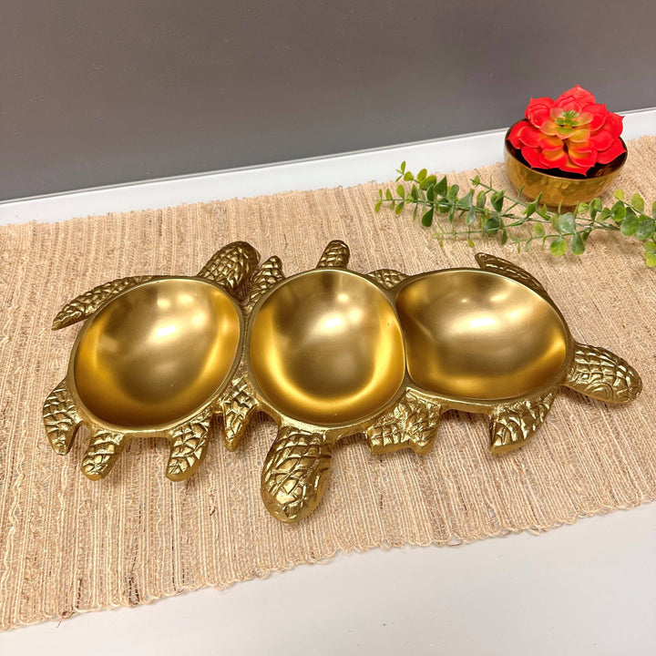 Golden Sea Turtle Tray