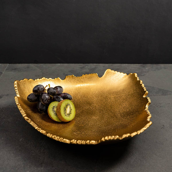 Golden Torn Texture 3-Point Bowl