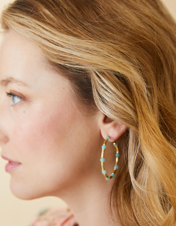 Calm Waters Hoop Earrings