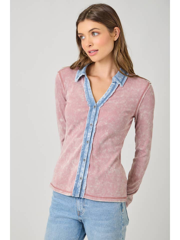 Mineral Washed Button Down