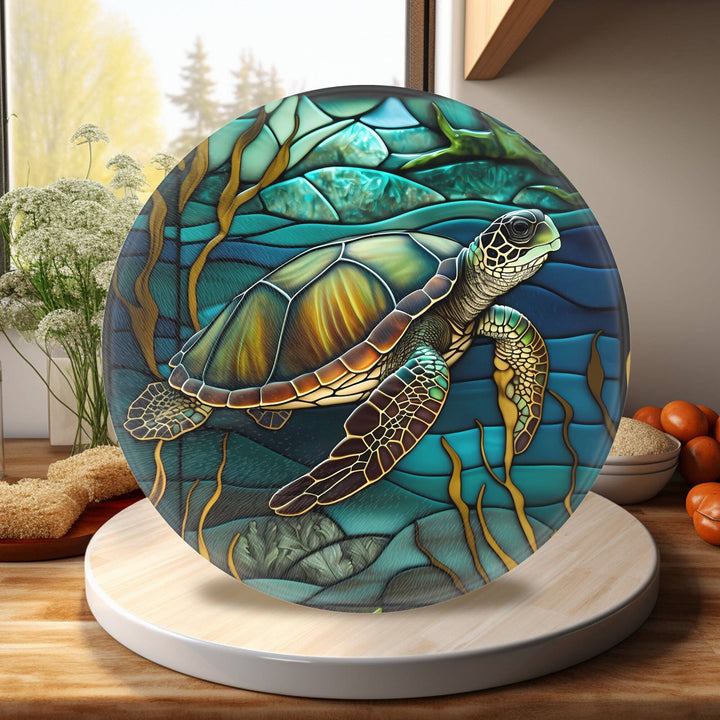 Turtle Glass Cutting Board