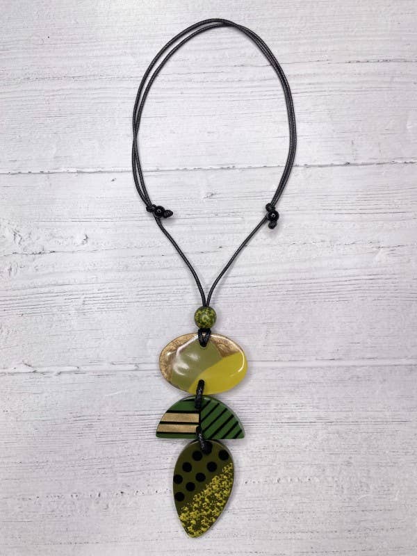 Olive & Lime  Adjustable Necklace