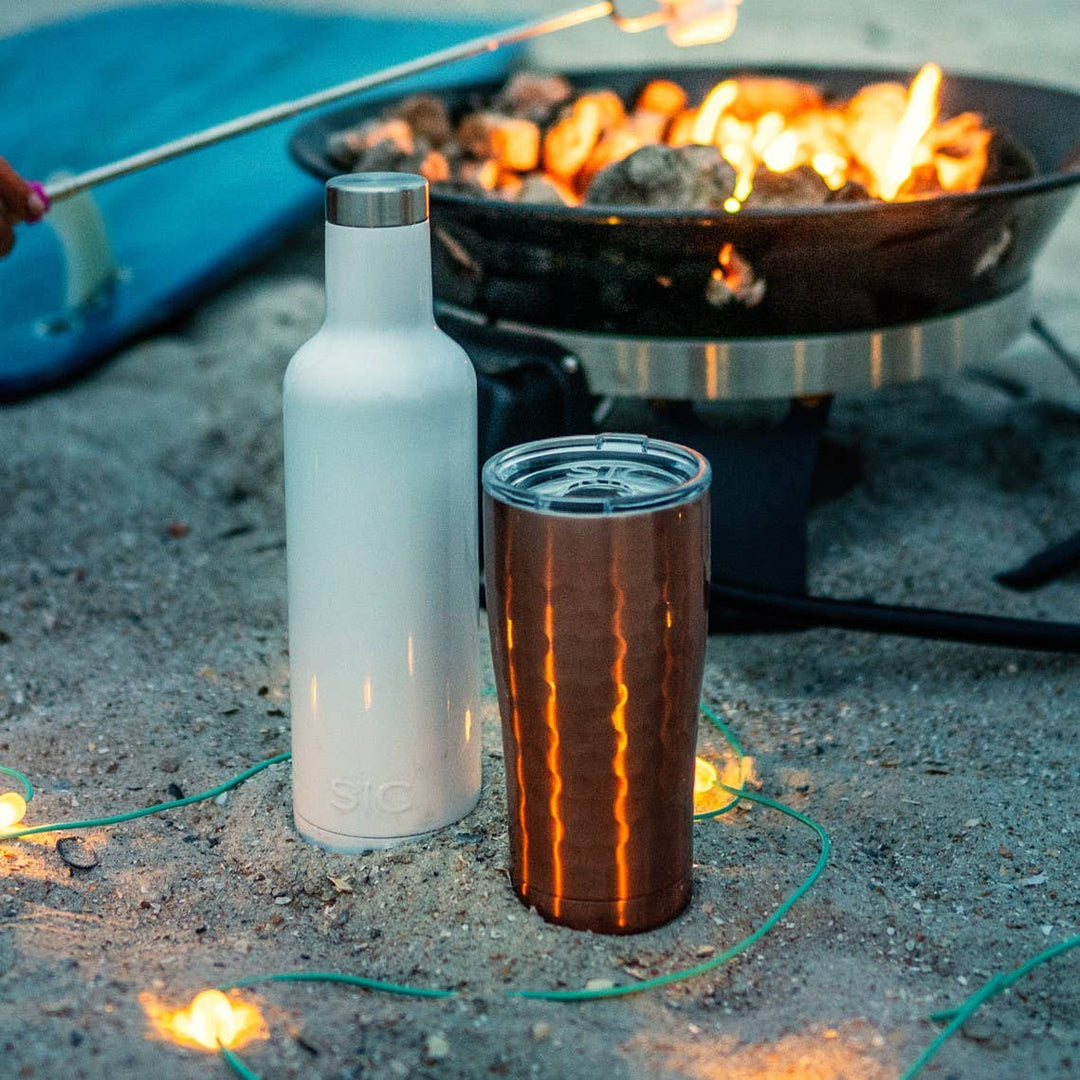 SIC Stainless Steel Tumbler 20 oz Hammered Copper