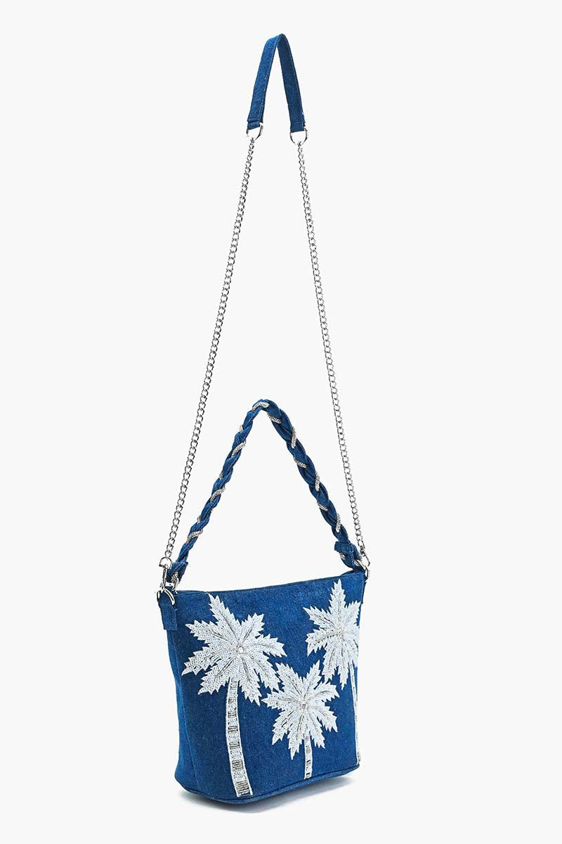 Blanc Bliss Beaded Shoulder Bag