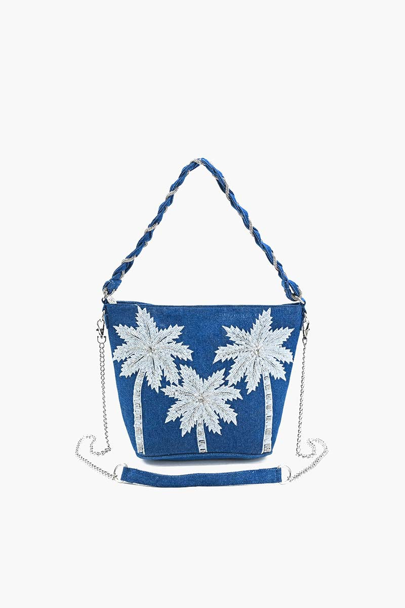 Blanc Bliss Beaded Shoulder Bag