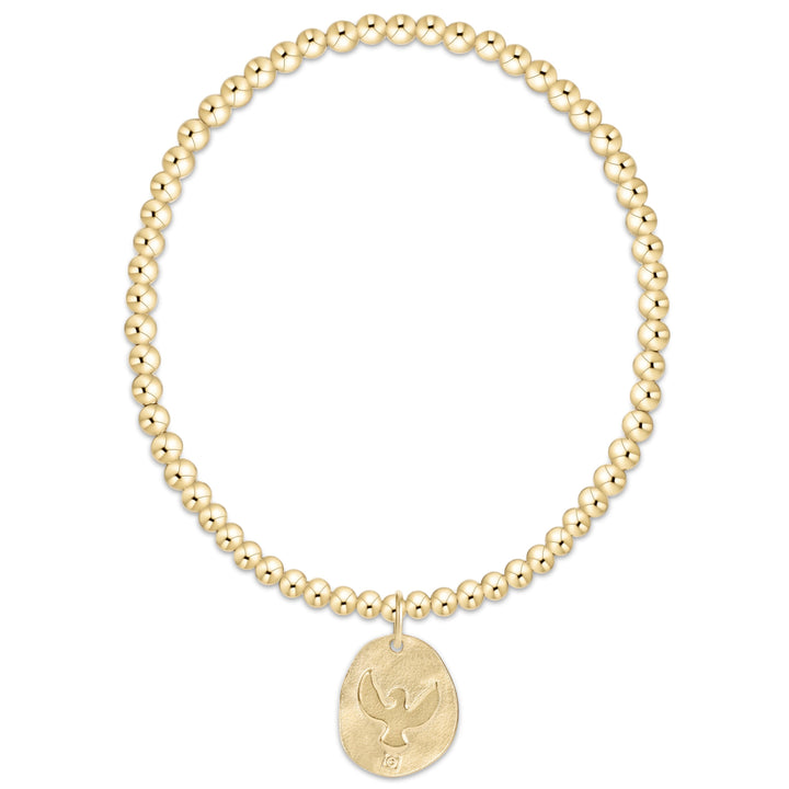 E Newton Gold 3mm Bracelet with Inspire America Gold Disc Charm