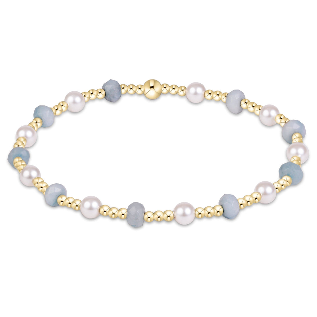 Sincerity Gemstone 4mm Bracelet - Aquamarine
