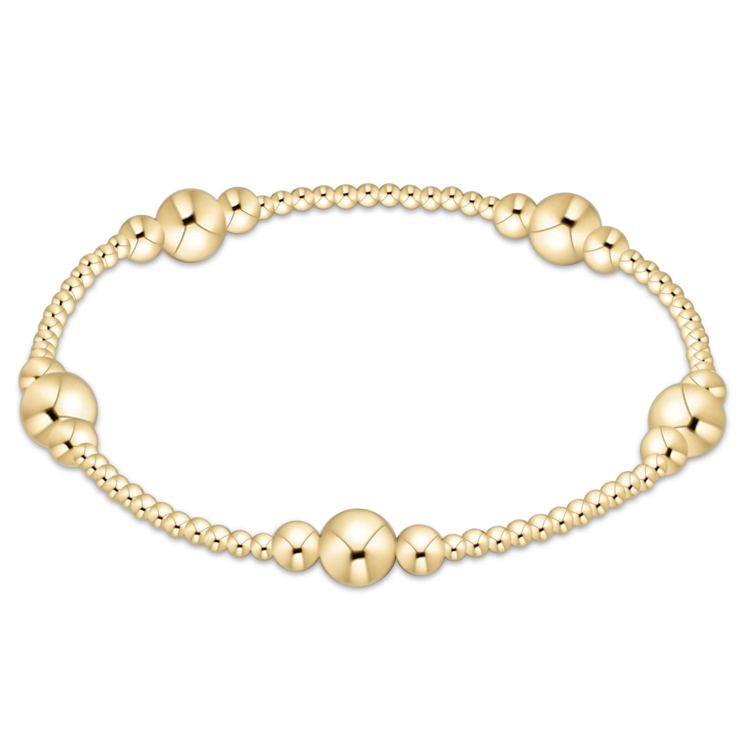 E Newton Purpose Gold 5mm Bead Bracelet