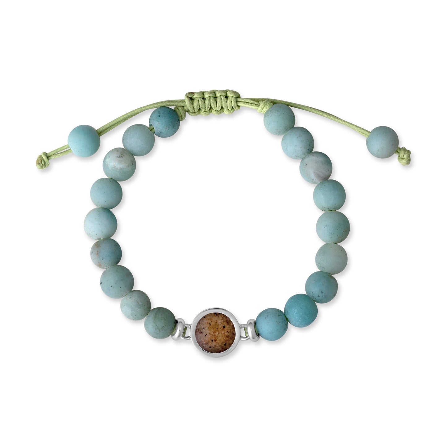 Beaded Bracelet Adjustable - Round - Amazonite (FMB Sand)