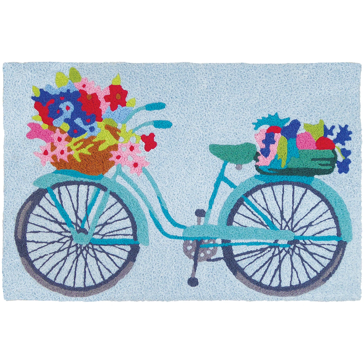 Rug Flower Basket on Bicycle