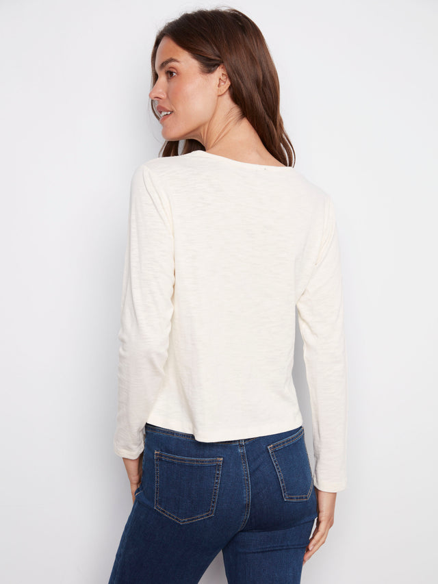 Charlie B Emb. Crew Neck