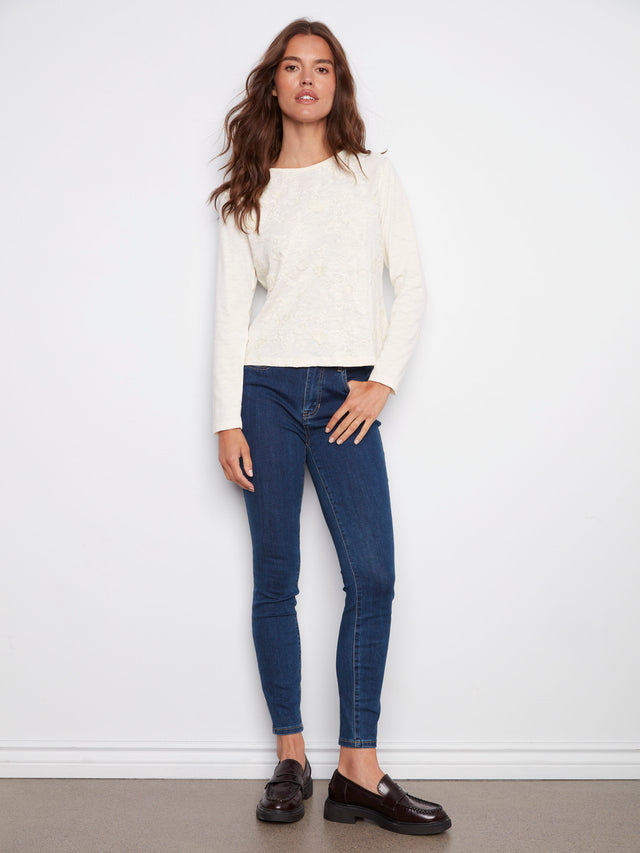 Charlie B Emb. Crew Neck