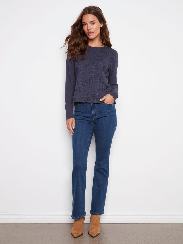 Charlie B Emb. Crew Neck