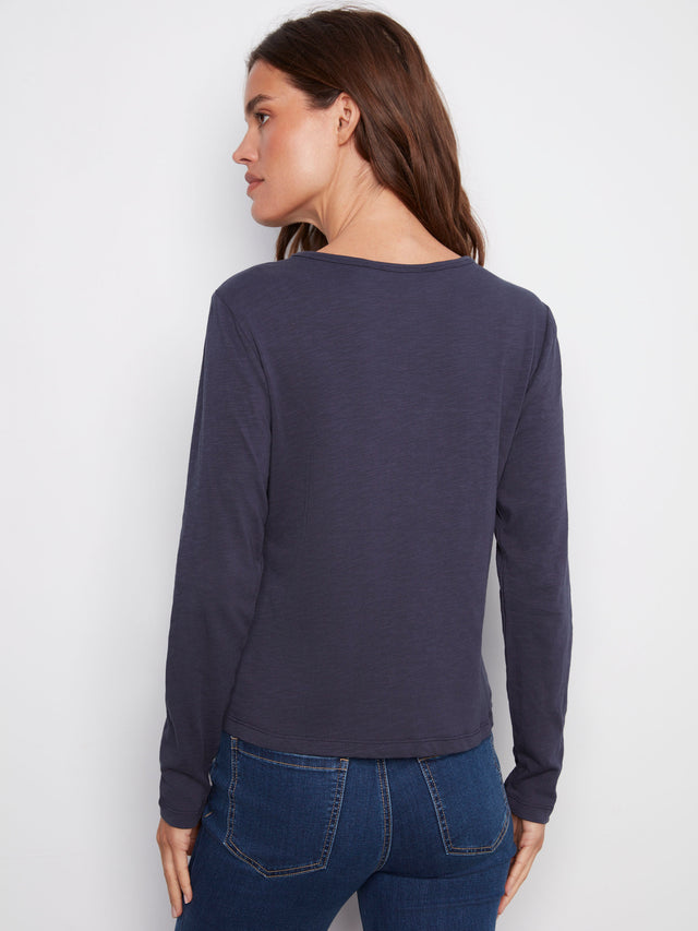 Charlie B Emb. Crew Neck