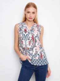Charlie B Print Sleeveless Top