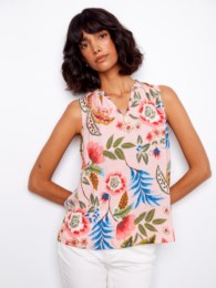 Charlie B Print Sleeveless Top