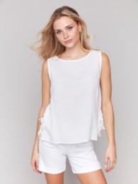 Charlie B Side tie Sleeveless Top
