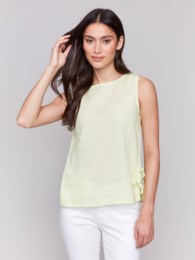 Charlie B Side tie Sleeveless Top