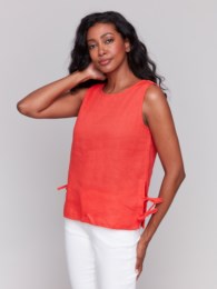 Charlie B Side tie Sleeveless Top