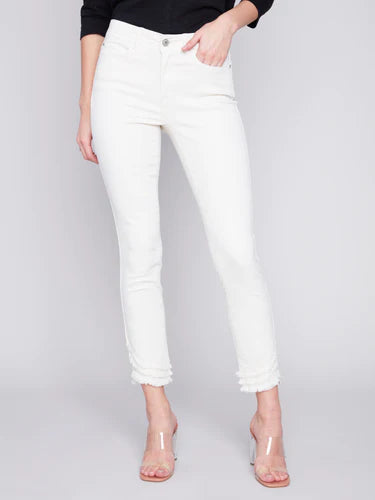 Charlie B Frayed Hem Jeans