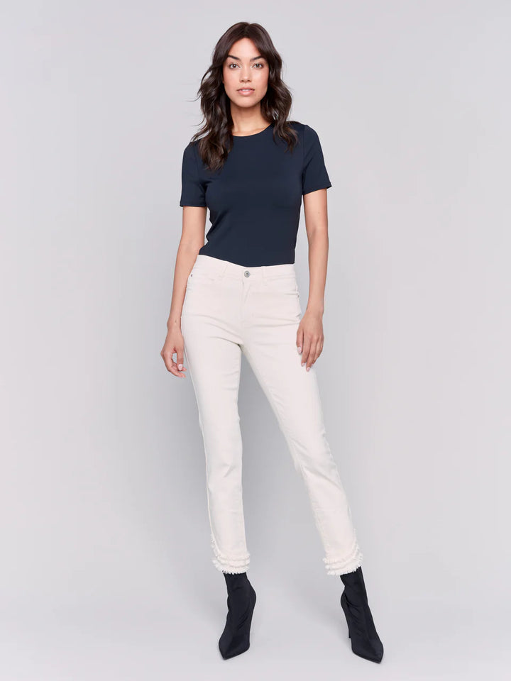 Charlie B Frayed Hem Jeans