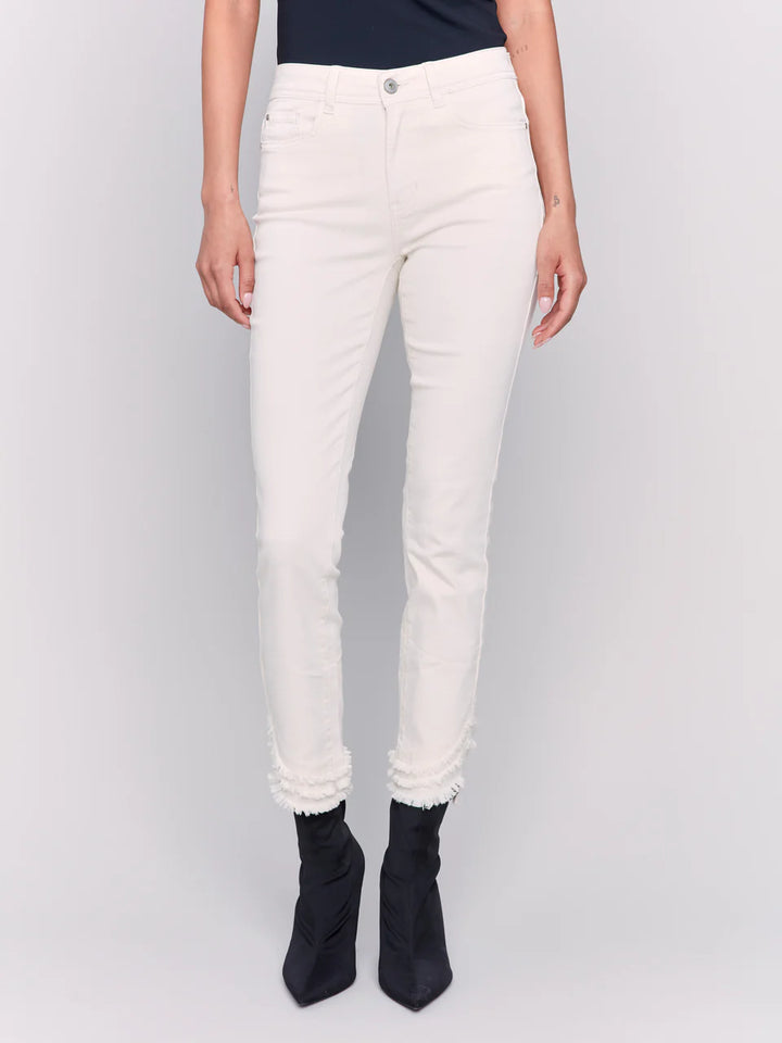 Charlie B Frayed Hem Jeans