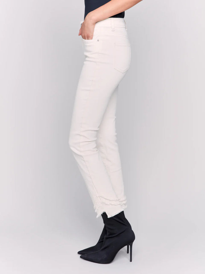 Charlie B Frayed Hem Jeans