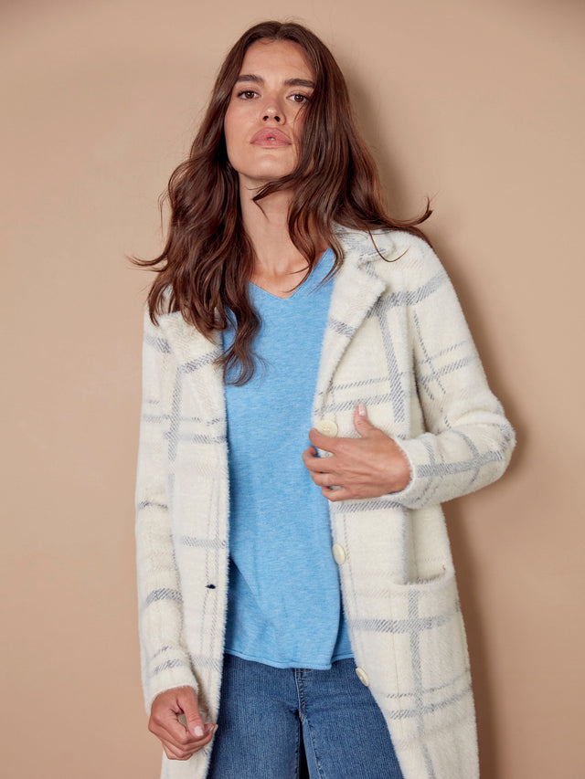 Charlie B Plaid Coatigan