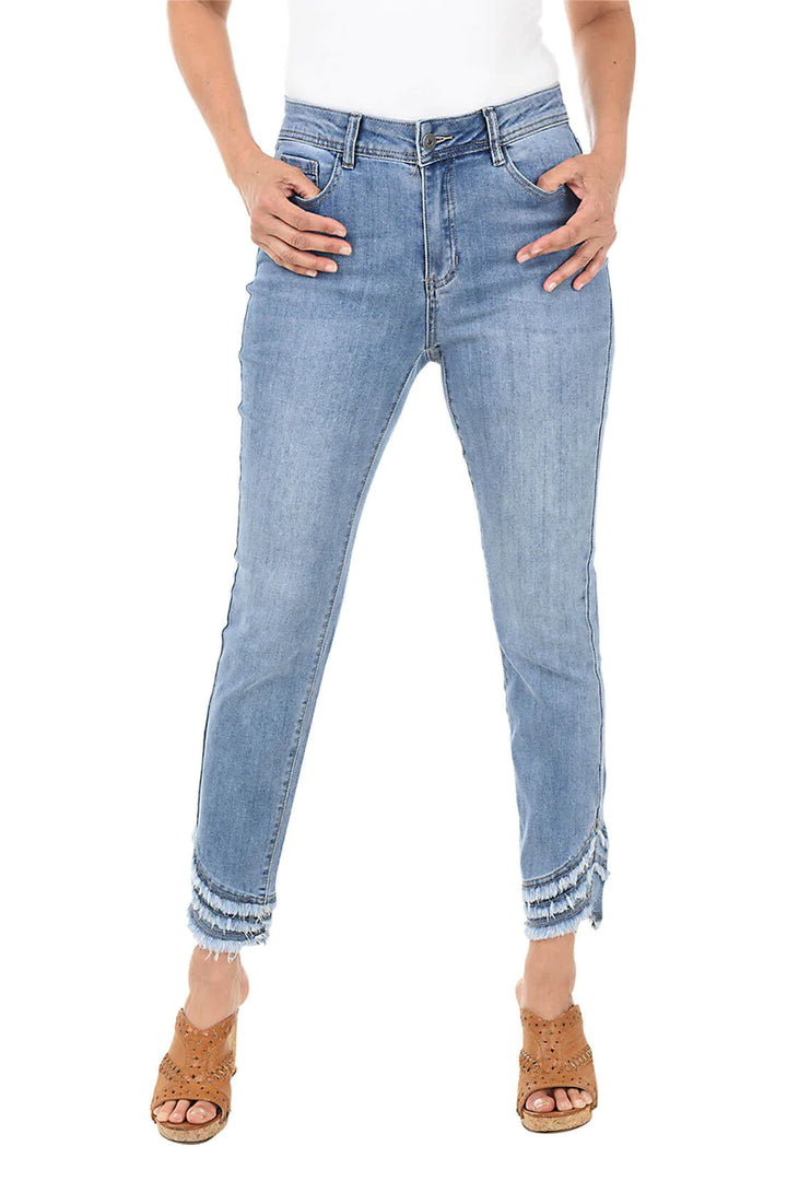 Charlie B Frayed Hem Jeans