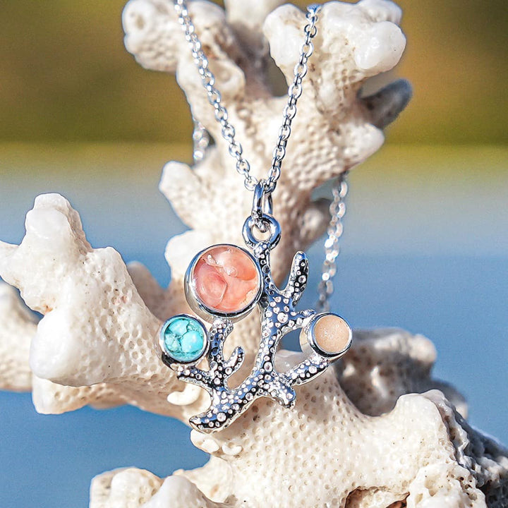 Coral Necklace (FMB Shells, Turquoise, Lapis)