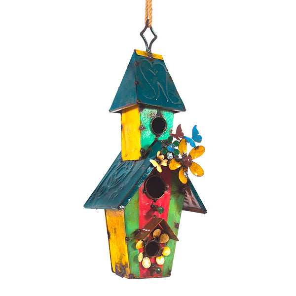 Recycled Metal Birdhouse Mishel