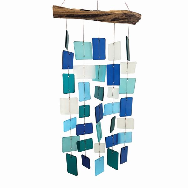 Beveled Squares Glass Chimes