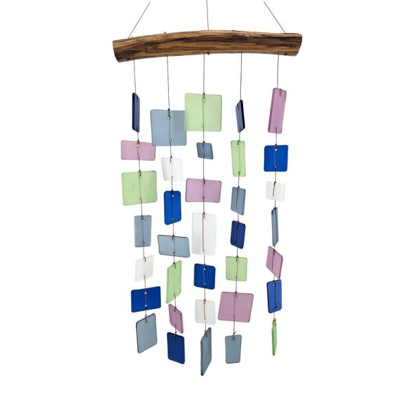 Beveled Squares Glass Chimes
